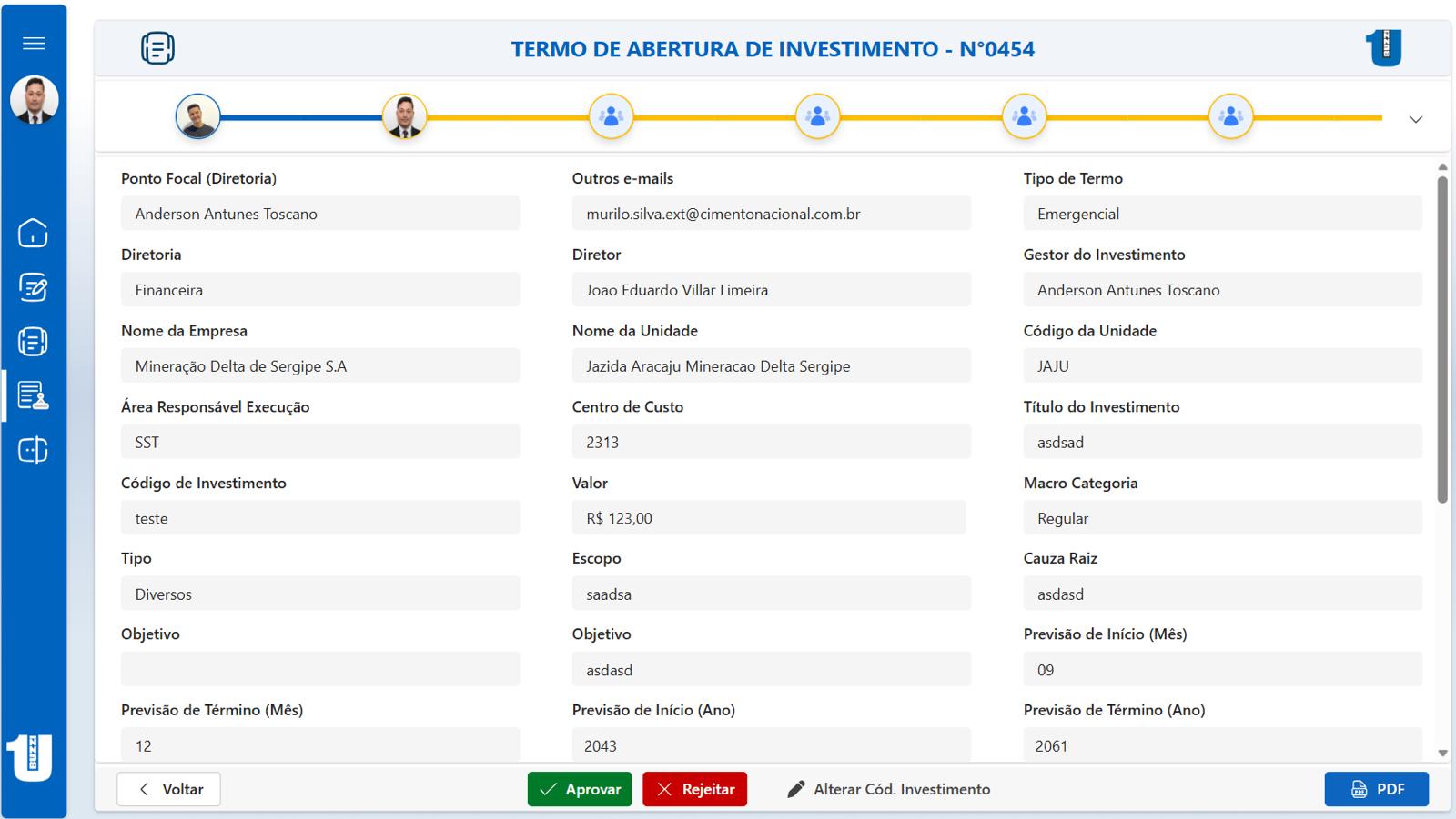 App Capex — Cimento Nacional