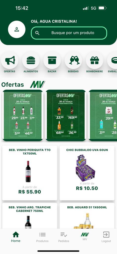 App Comercial MV Atacadista e Distribuição